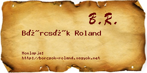 Börcsök Roland névjegykártya